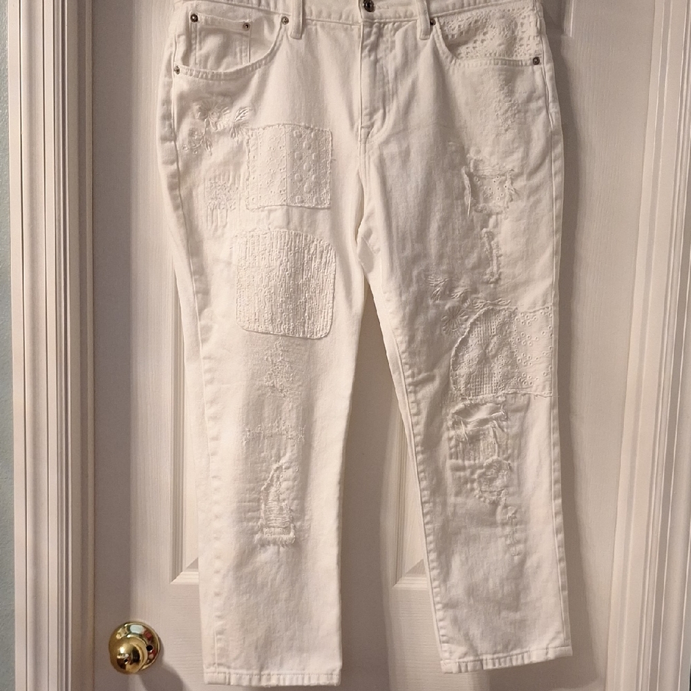 Ralph Lauren Winter White Jeans. 12 Petite.